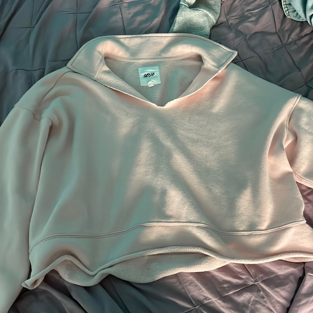 aerie polo sweatshirt